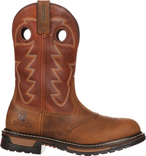 Rocky Boots MenRockyOriginalRideBransonSaddleRoperWaterproofWesternBootSize13(Wide)