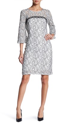 Taylor Stretch Lace Bell Sleeve Dress