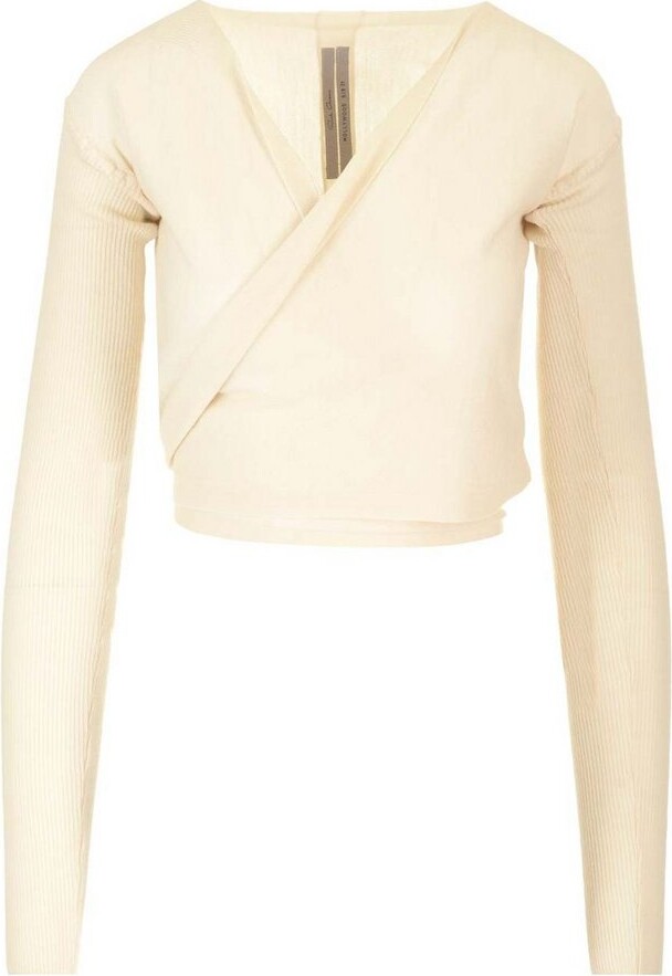 Rick Owens Tie Fastened Cropped Cardigan