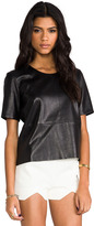 Thumbnail for your product : Mason by Michelle Mason Leather Tee