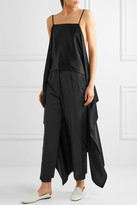 Thumbnail for your product : DKNY Open-back Draped Satin Camisole - Black