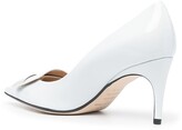 Thumbnail for your product : Sergio Rossi Pointed Plaque Pumps