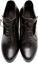 Thumbnail for your product : Damir Doma Black Leather Lace-Up Fiore Wedge Boots