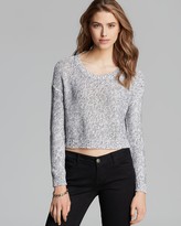 Thumbnail for your product : Aqua Sweater - Crewneck Marled Crop