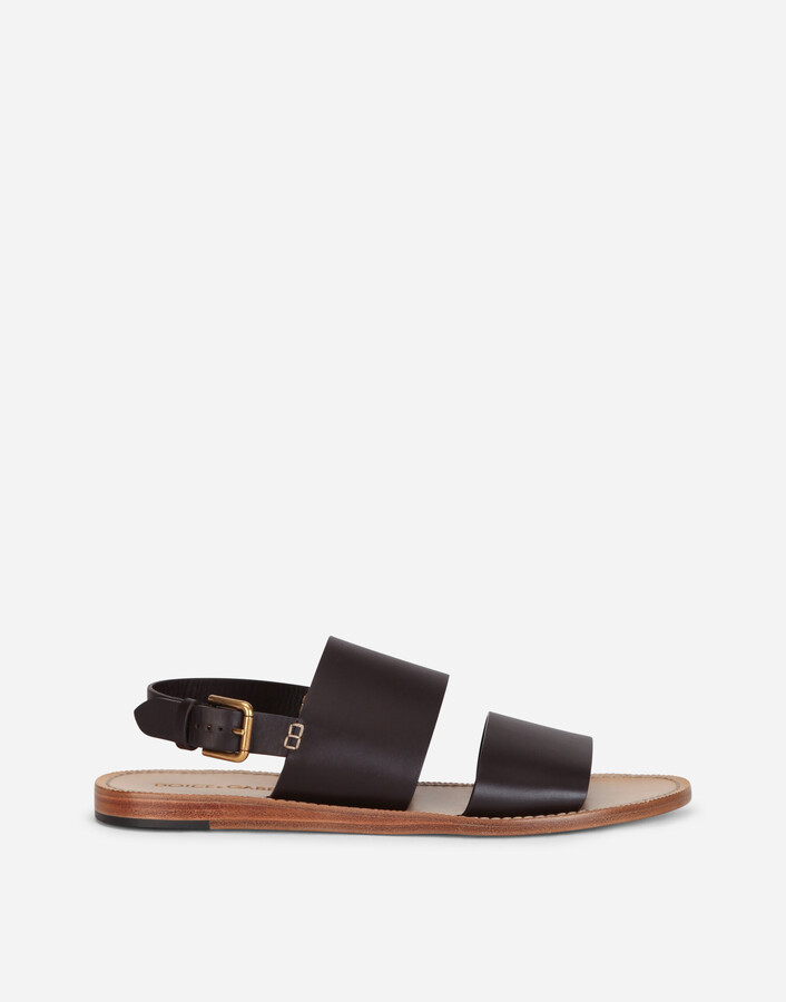 Dolce & Gabbana Calfskin pantheon sandals - ShopStyle