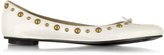 Thumbnail for your product : Marc Jacobs White Studed Leather Ballerina