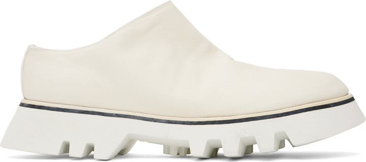 Guidi White Soft Horse Full Grain Slip-on Loafers