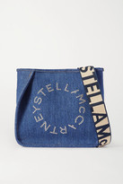 Thumbnail for your product : Stella McCartney Eyelet-embellished Denim Shoulder Bag - Blue