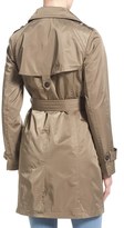 Thumbnail for your product : Ellen Tracy Techno Double Breasted Trench Coat