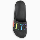 Thumbnail for your product : Valentino Black/multicolour rubber slippers