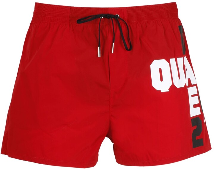 DSQUARED2 Logo Print Swimming Trunks ShopStyle Swimwear