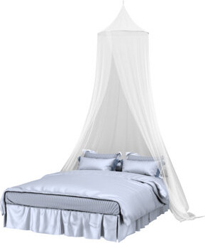 Lavish Home Mosquito Repelling Net for Beds, White