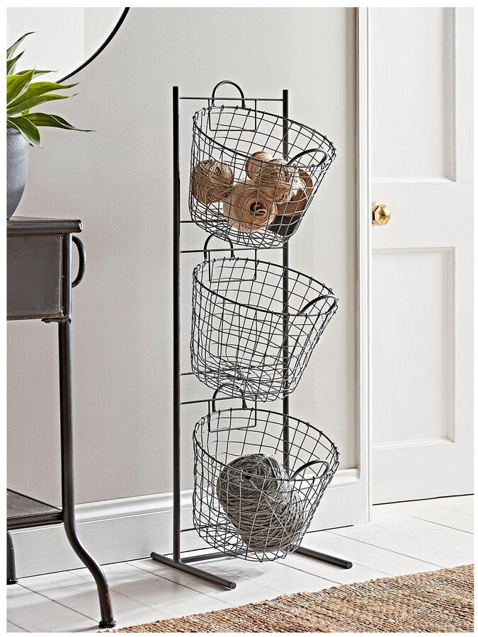 Cox & Cox Standing Wire Storage Basket ShopStyle Home