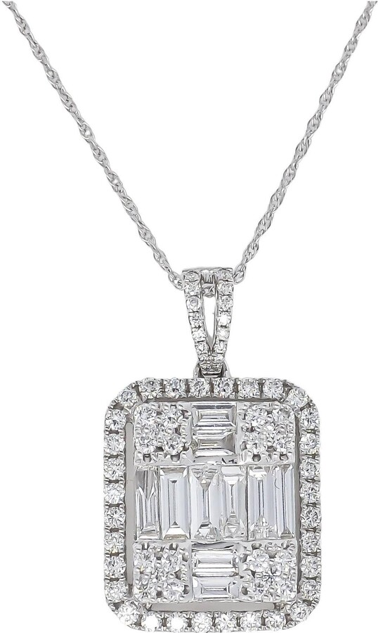 Lucee Diamonds Natural Diamonds Pendant 1.65 Ct 18kt White Gold Statement Pendant Necklace