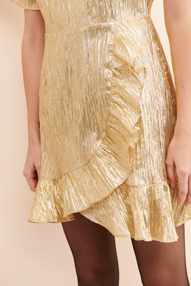 Glamorous Gold Sparkle Mini Dress