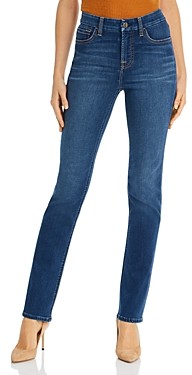 Jen 7 By 7 For All Jen 7 High Rise Slim Straight Jeans in Classic Medium Blue