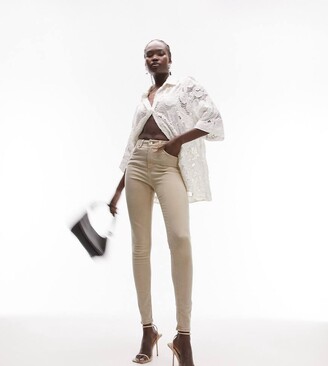 topshop petite topshop sand jeans