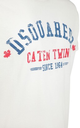 DSQUARED2 Logo Print Cotton Jersey T-shirt