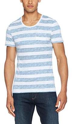Tom Tailor Men's Allover Stripe Print Tee T-Shirt,X-Large