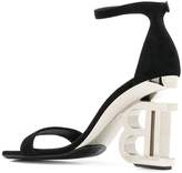 Thumbnail for your product : Balmain monogram heel 95mm sandals