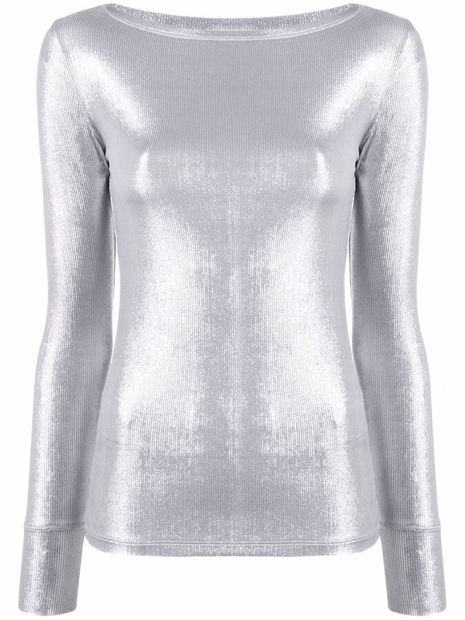 Metallic top long sleeve Clearance