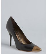 Thumbnail for your product : Yves Saint Laurent 2263 Yves Saint Laurent black leather 'Opyum 105' pointed cap toe pumps