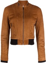 Thumbnail for your product : KHAITE Nicolette zip-up suede jacket