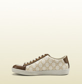 Thumbnail for your product : Gucci brooklyn GG supreme canvas lace-up sneaker