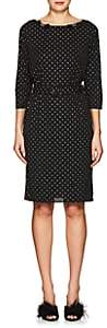 Marc Jacobs Women's Bow-Appliquéd Glitter-Dot Crepe Dress-Black