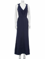 Thumbnail for your product : J. Mendel V-Neck Long Dress Blue
