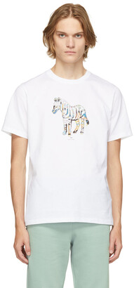 Paul Smith White Zebra Print T-Shirt