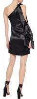 Thumbnail for your product : Rebecca Minkoff Nash One-shoulder Crinkled-satin Mini Dress