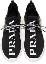 Thumbnail for your product : Prada Black Knit Logo Sneakers