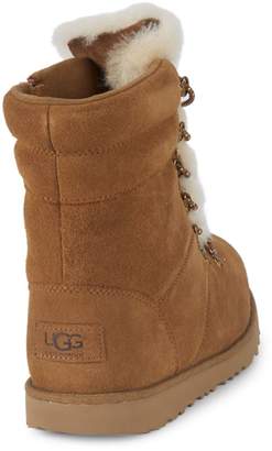 UGG Girl's Viki Waterproof Suede & Sheepskin Boots