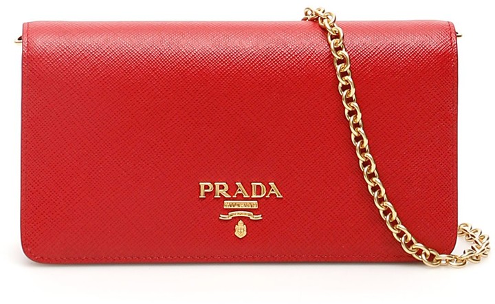 prada saffiano chain bag