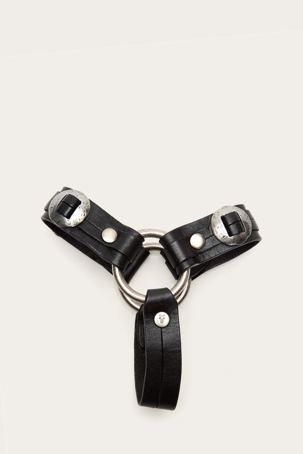 frye flynn deco studded harness short