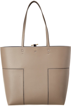 tory burch block t leather tote