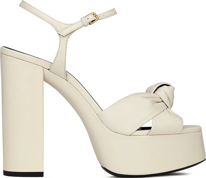 Saint Laurent Bianca Platform Sandals In Smooth Leather ShopStyle