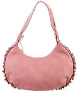 Thumbnail for your product : Blumarine Ruffle Trim Leather Hobo