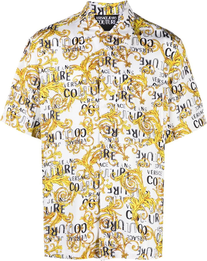Versace Jeans Couture Baroque-Print Short-Sleeve Shirt