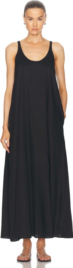 Leset Yoko Maxi Tank Dress in Black ShopStyle