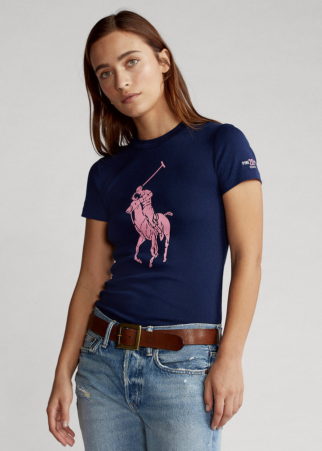 Ralph Lauren Pink Pony Slim Fit Cotton Tee - ShopStyle T-shirts