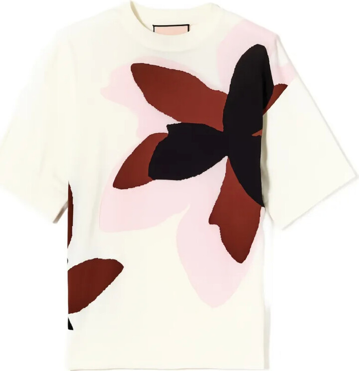Plan C flower intarsia T-shirt