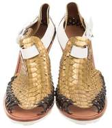 Thumbnail for your product : Thakoon Snakeskin Round-Toe Sandals