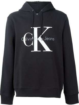 Calvin Klein Jeans logo print hoodie - men - Cotton - S