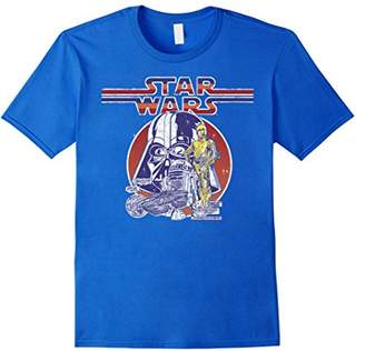 Star Wars C-3PO R2-D2 Vader Retro 70's Vintage T-Shirt