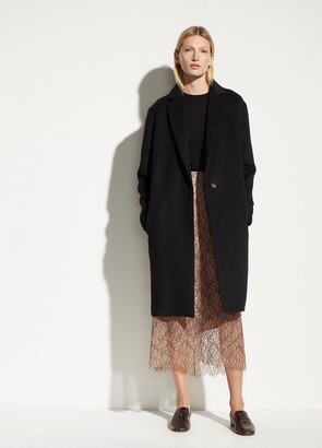vince black wool coat