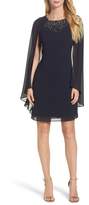 Thumbnail for your product : Vince Camuto Embellished Caped Sheath Dress