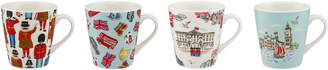 Cath Kidston London Town Set Of 4 Mini Stanley Mugs
