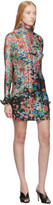 Thumbnail for your product : Givenchy Multicolor Flowers Pleated Long Sleeve Dress